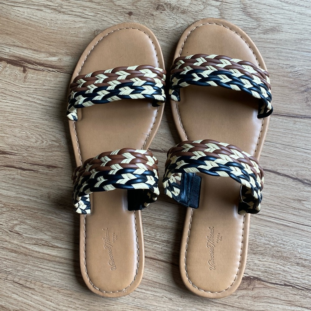 Women 8.5 Anita Two-band Slide Sandals - Universal Thread